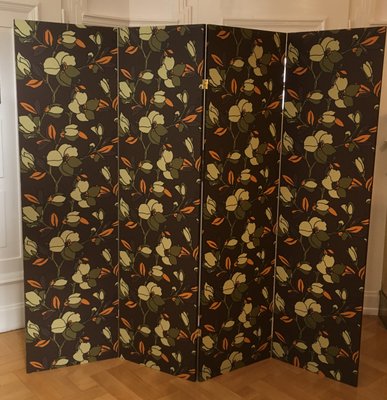 Double Sided Screen with Tokyo and Fabienne Wallpapers by Leleu Deshays, 1950s-LXP-644466