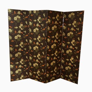 Double Sided Screen with Tokyo and Fabienne Wallpapers by Leleu Deshays, 1950s-LXP-644466