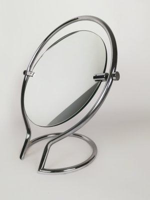 Double Sided Table Mirror in Chromed Metal by Giotto Stoppino, Italy, 1970s-UIW-1421329