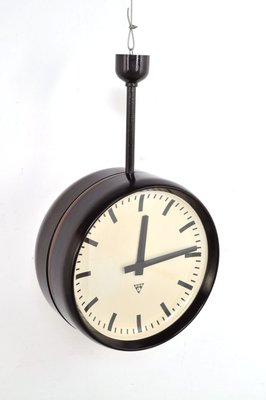 Double-Sided Wall Clock from Pragotron, 1960s-AOX-2024584