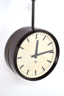 Double-Sided Wall Clock from Pragotron, 1960s-AOX-2024584