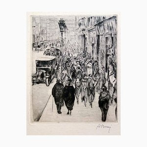 Downtown Paris - Original Etching by Anselmo Bucci - 1915 ca. 1915 ca.-ZCI-761471