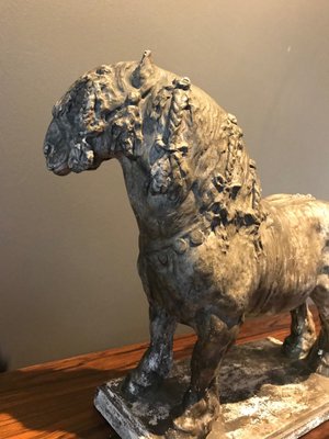 Draft Horse Sculpture by Domien Ingels, 1930s-XQY-753191