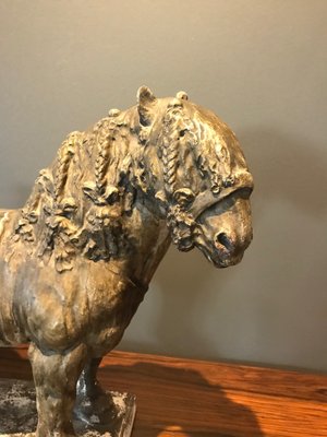 Draft Horse Sculpture by Domien Ingels, 1930s-XQY-753191