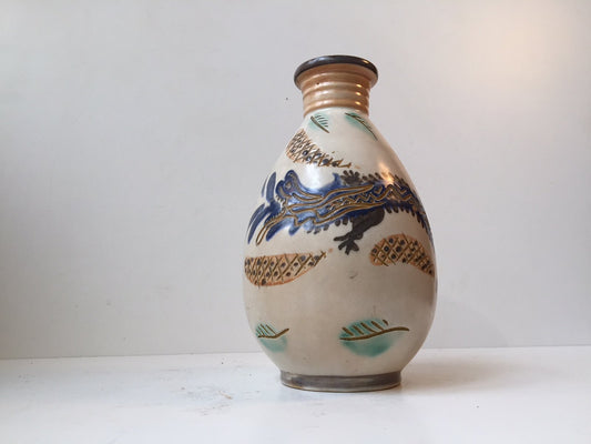 Dragon Ceramic Vase by Terra Danica, 1950s