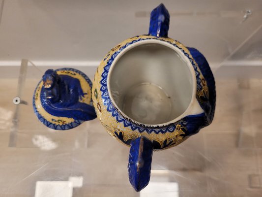 Dragon Motif Coffee / Tea Set in Satsuma Porcelain, Japan, 19th Century, Set of 9-NUC-1444789