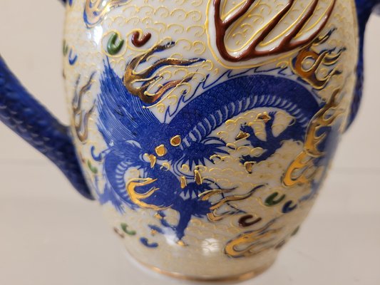 Dragon Motif Coffee / Tea Set in Satsuma Porcelain, Japan, 19th Century, Set of 9-NUC-1444789