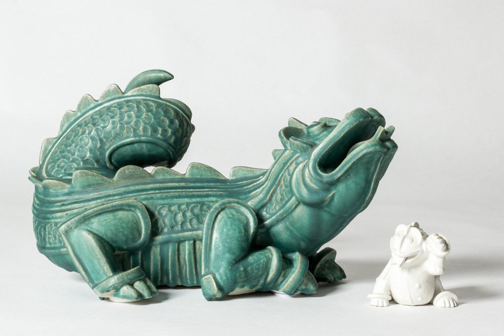 Dragon Puppy Figurine by Wilhelm Kåge from Gustavsberg, 1940s