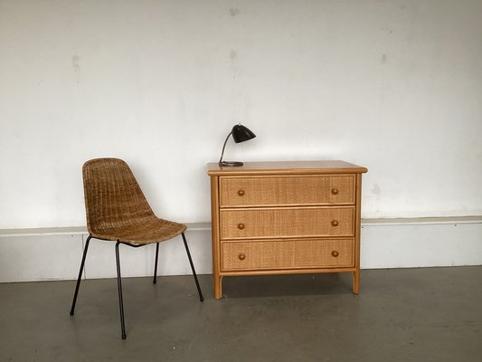 Drawer Cabinet in Bamboo and Rattan, 1970s-SU-1756867