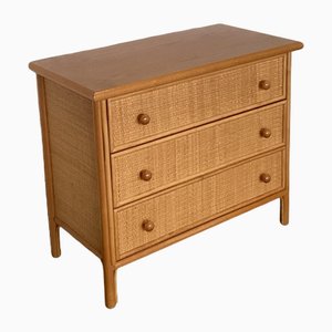 Drawer Cabinet in Bamboo and Rattan, 1970s-SU-1756867