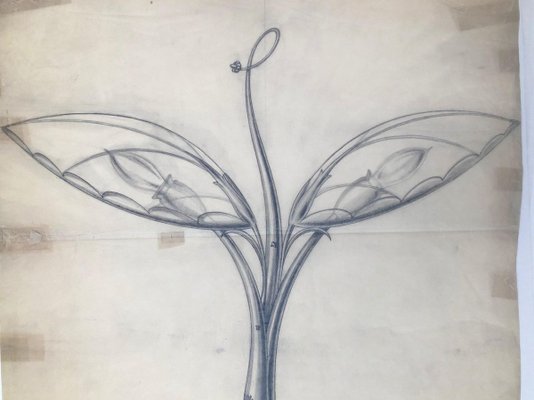 Drawing for a Table Lamp by Robert Gerlach, 1915-BAF-763417