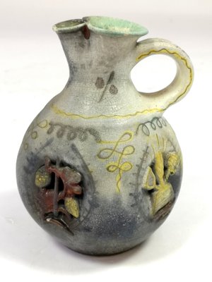 Dreher Malt Hungarian Handmade Ceramic Beer Pitcher by Geza Gorka, 1930s-UWE-997640