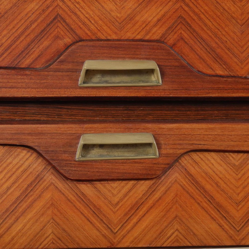 Dresser in Rosewood Veneer with Marble Top, 1950s or 1960s