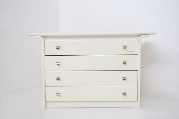 Dresser in White Lacquered Wood by Pierre Cardin With Original Signature-RCE-1189062