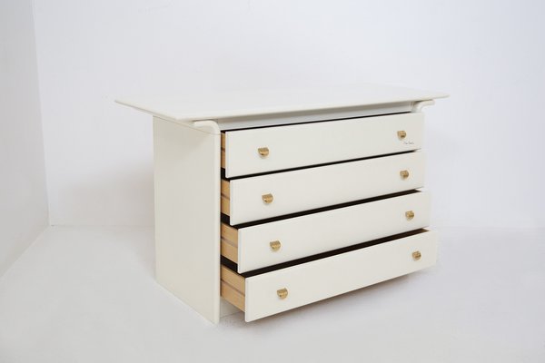 Dresser in White Lacquered Wood by Pierre Cardin With Original Signature-RCE-1189062