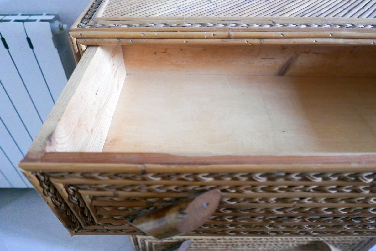 Dresser in Woven Bamboo, 1960s