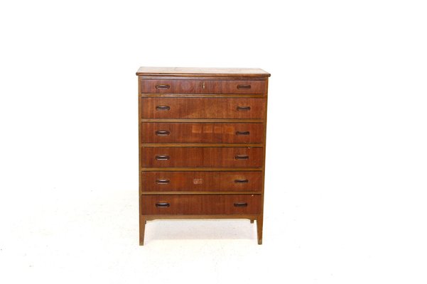 Dresser Tallboy in Teak, Denmark, 1960s-GEK-1029168