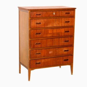 Dresser Tallboy in Teak, Denmark, 1960s-GEK-1029168