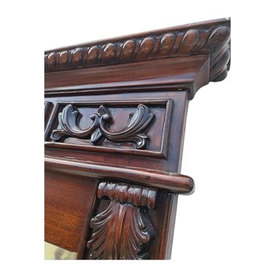 Dressing Table in Mahogany with Marble Countertop with Mirror, Set of 2-TCS-1750418