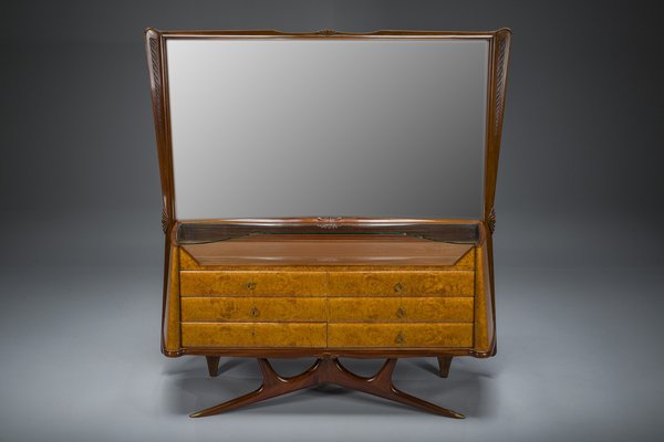 Dressing Table or Console with Mirror by Vittorio Dassi, 1950s-ZZH-1782114