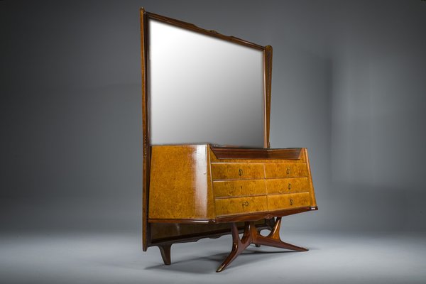 Dressing Table or Console with Mirror by Vittorio Dassi, 1950s-ZZH-1782114