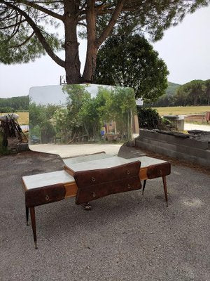 Dressing Table with Mirror, 1960s-RAQ-957753