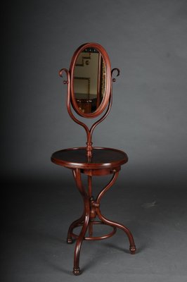 Dressing Table with Standing Mirror in Beech from Thonet, 1900s-FLW-1402147