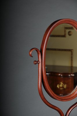 Dressing Table with Standing Mirror in Beech from Thonet, 1900s-FLW-1402147