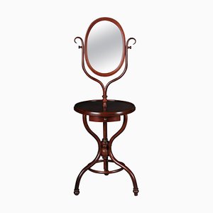 Dressing Table with Standing Mirror in Beech from Thonet, 1900s-FLW-1402147