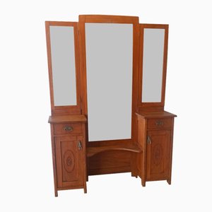 Dressing Table with Triple Mirror, 1950s-ZEF-1724948