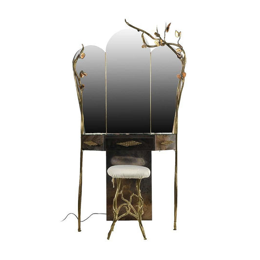 Dressing Table with Triptych Mirror by Henri Fernandez