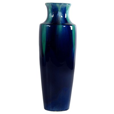 Drip Glazed Cobalt Ceramic Vase from Mons, 1920s-GIW-1793668