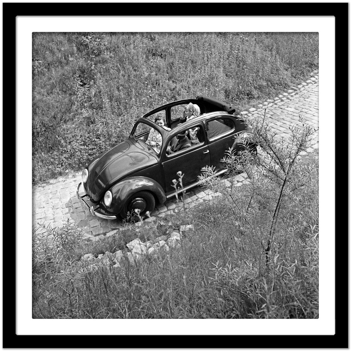 Driving Through Mountains in the Volkswagen Beetle, Germany, 1939, Printed 2021