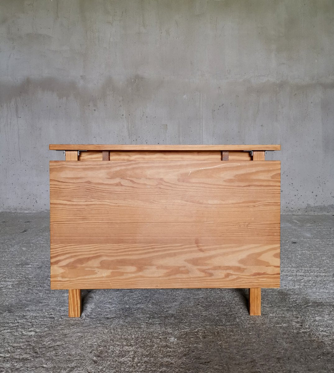 Drop Leaf Oregon Pine Desk Journeyman Piece by Hans J. Wegner, Denmark, 1960s