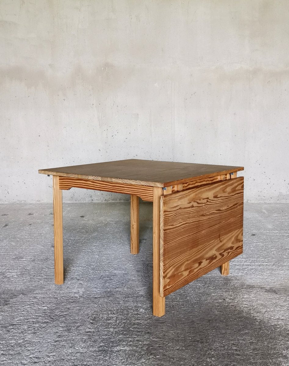 Drop Leaf Oregon Pine Desk Journeyman Piece by Hans J. Wegner, Denmark, 1960s