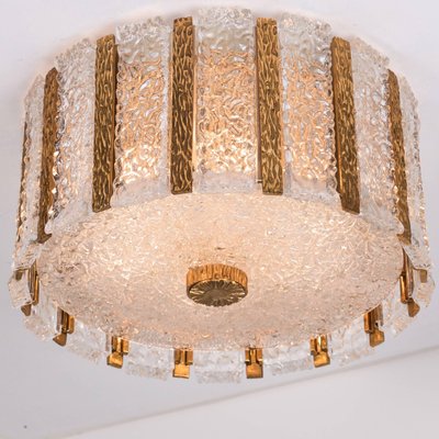 Drum Gold-Plated and Ice Glass Wall Sconce by J. T. Kalmar, Austria-VDW-988105