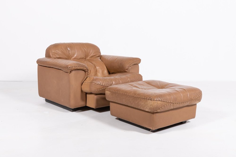 Ds 101 Brown Leather Lounge Chairs from de Sede, 1970s