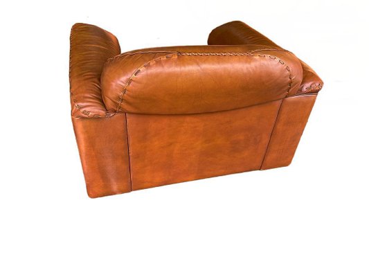 DS-101 Cognac Leather Sofas, Armchair and Ottoman from De Sede, 1970s, Set of 4-UCH-1450546