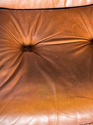 DS-101 Cognac Leather Sofas, Armchair and Ottoman from De Sede, 1970s, Set of 4-UCH-1450546