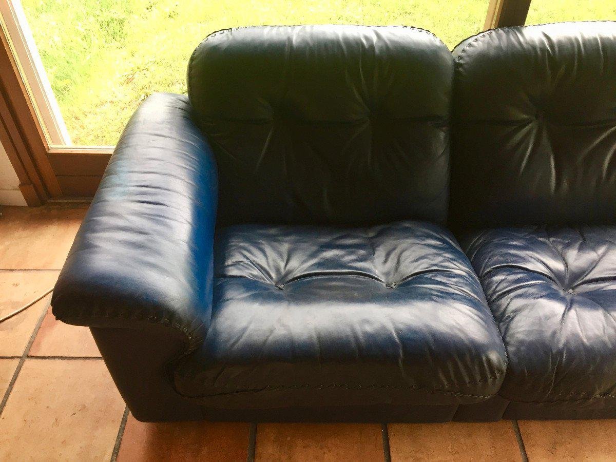 DS 101 Leather Sofa from de Sede, 1960s