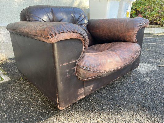 DS 101 Reclining Lounge Chair in Leather from de Sede, 1960s-EBQ-1786279