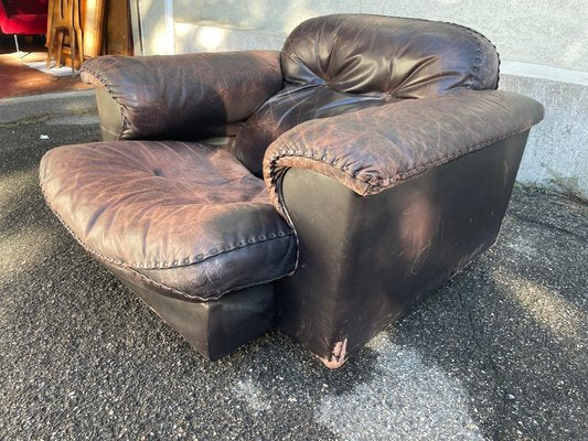 DS 101 Reclining Lounge Chair in Leather from de Sede, 1960s-EBQ-1786279