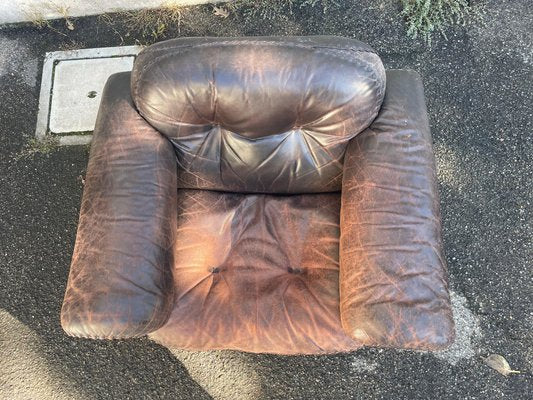 DS 101 Reclining Lounge Chair in Leather from de Sede, 1960s-EBQ-1786279