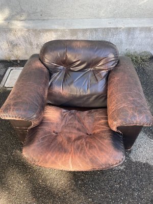 DS 101 Reclining Lounge Chair in Leather from de Sede, 1960s-EBQ-1786279