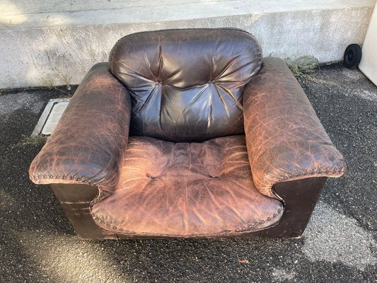 DS 101 Reclining Lounge Chair in Leather from de Sede, 1960s-EBQ-1786279