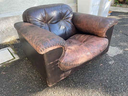 DS 101 Reclining Lounge Chair in Leather from de Sede, 1960s-EBQ-1786279