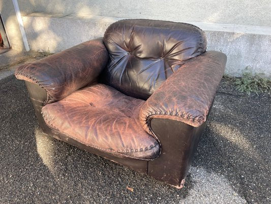 DS 101 Reclining Lounge Chair in Leather from de Sede, 1960s-EBQ-1786279