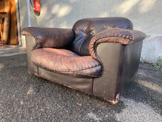 DS 101 Reclining Lounge Chair in Leather from de Sede, 1960s-EBQ-1786279