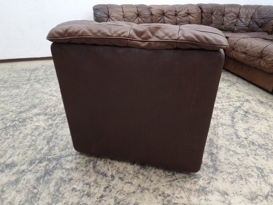 DS 11 Corner Modular Sofa in Brown Leather from de Sede, 1960s, Set of 7-BVM-1765127