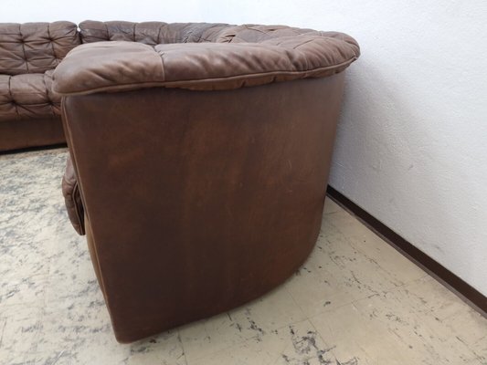 DS 11 Corner Modular Sofa in Brown Leather from de Sede, 1960s, Set of 7-BVM-1765127